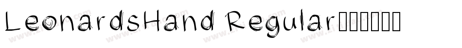 LeonardsHand Regular字体转换